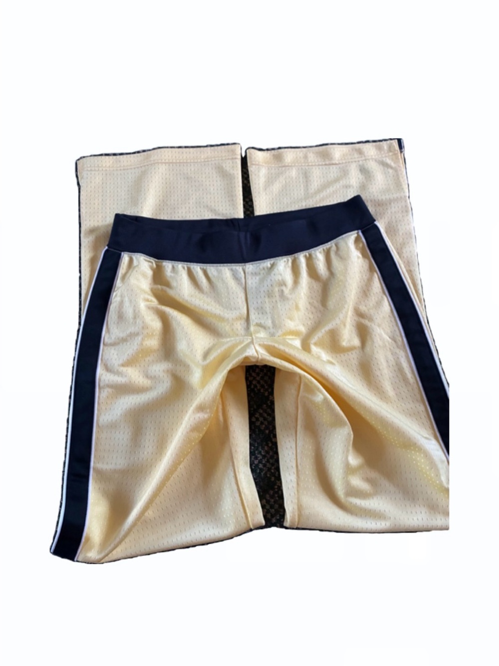 Nike Cream Mesh Track Pants with Navy Trim